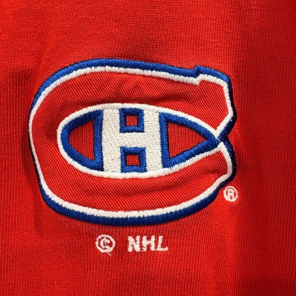 Montreal Canadiens NHL Lace-Up Pullover Jersey Sweatshirt - Size L (42/44) - Picture 8 of 9